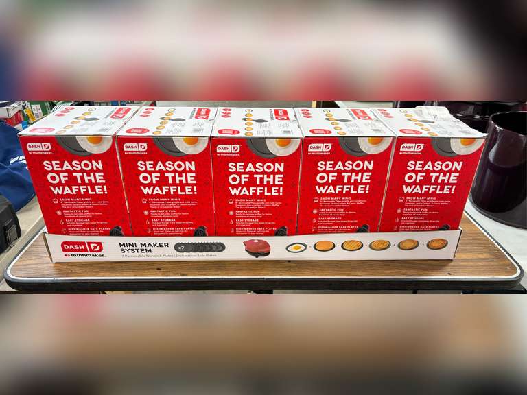 (5) Dash Multimaker Mini Waffle Makers w/ (7) Interchangeable Plates *NIB