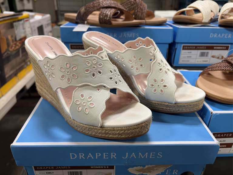 (3) Pairs Draper James Alex Sandals & (1) Pair Emily Wedge Shoes -SEE DESCRIPTION-