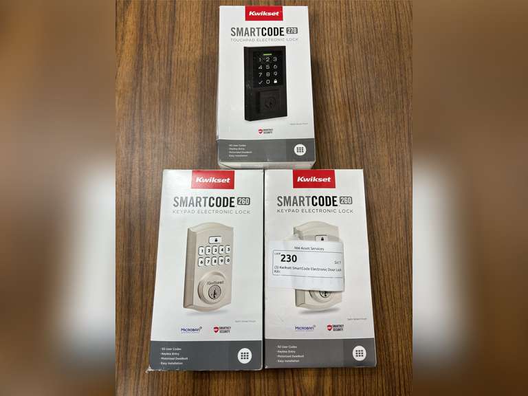 (3) Kwikset SmartCode Electronic Door Lock Kits