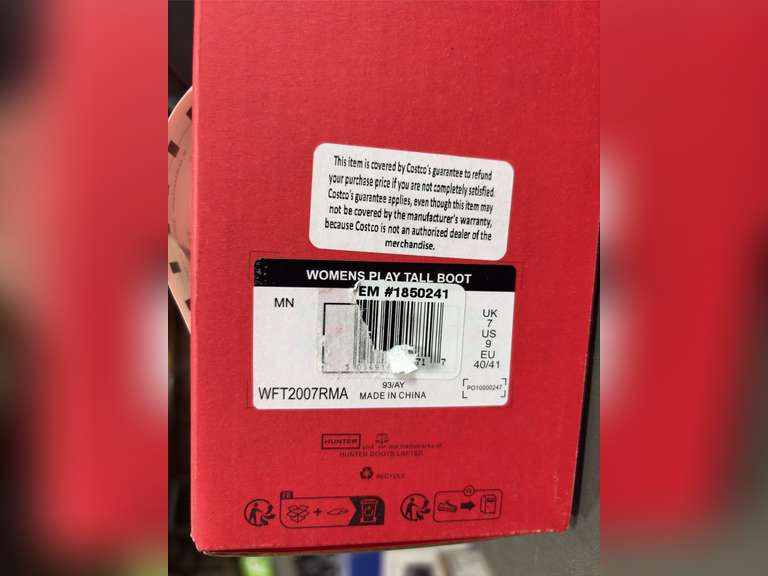 Hunter Play Tall Rubber Boot -Women’s Black Size 9- *NIB