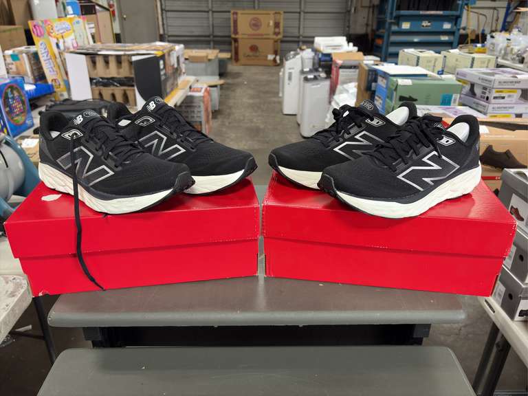 (2) Pairs New Balance Fresh Foam Running Shoes -Men’s Black/White Size 8 & 9- *NIB