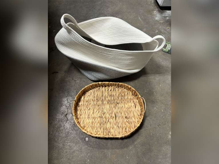 Artesa Rope Belly Basket & Wicker Basket