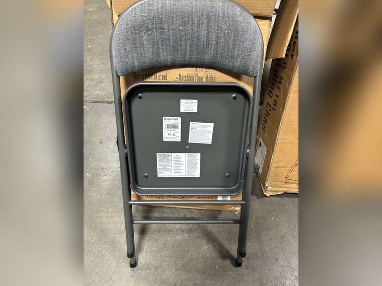 4-Pack Maxchief Upholstered Metal High Back Folding Chairs