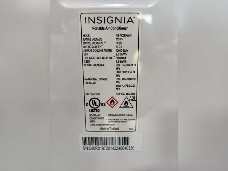 Insignia Portable Air Conditioner