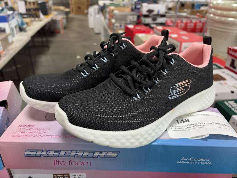 (2) Pairs Sketchers Lite Foam Running Shoes -Women’s Black Size 9-