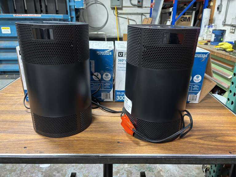(2) Utilitech 360 Ceramic Heaters w/ Adjustable Thermostat - Heats up to 300sq ft.