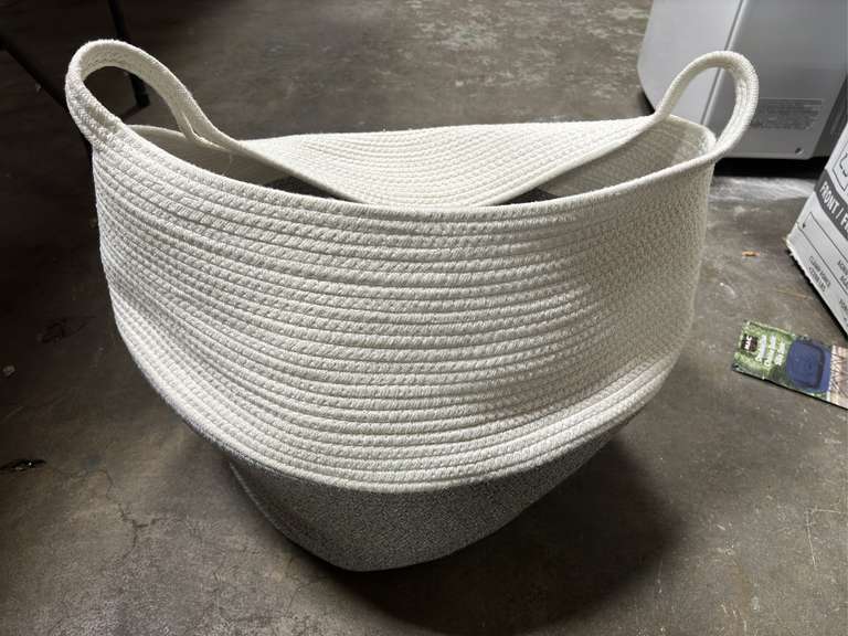Artesa Rope Belly Basket & Wicker Basket