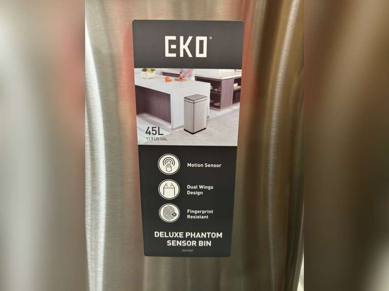EKO 45L Deluxe Phantom Stainless Steel Sensor Bin *NIB