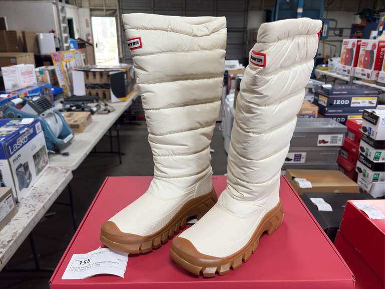Hunter Intrepid Tall Snowboot -Women’s White Willow Size 8- *NIB