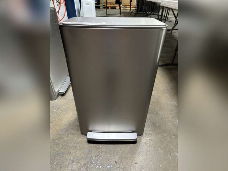 (2) Kohler 47L Stainless Steel Step Trash Cans *Dented