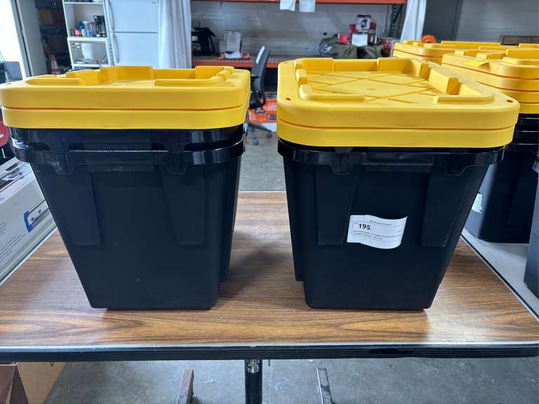 (4) Greenmade 12 Gallon Professional Grade Storage Container w/ Lids