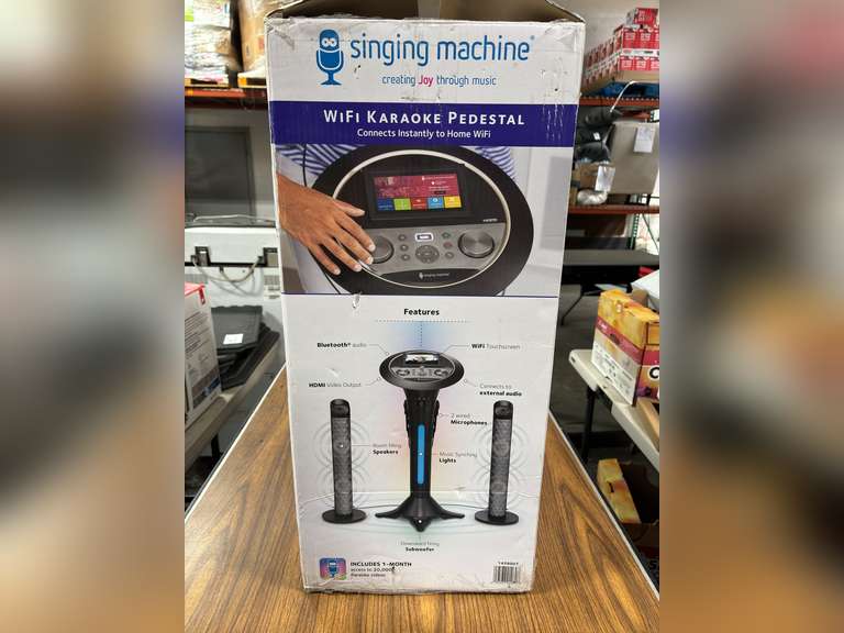Singing Machine WiFi Karaoke Pedestal w/ (2) Speakers *NIB