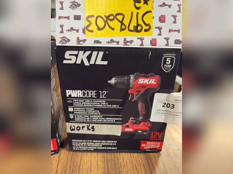 Skil PWRCore 12 5-Tool Combo Kit w/ Compact Drill Driver Kit *Tested/Works