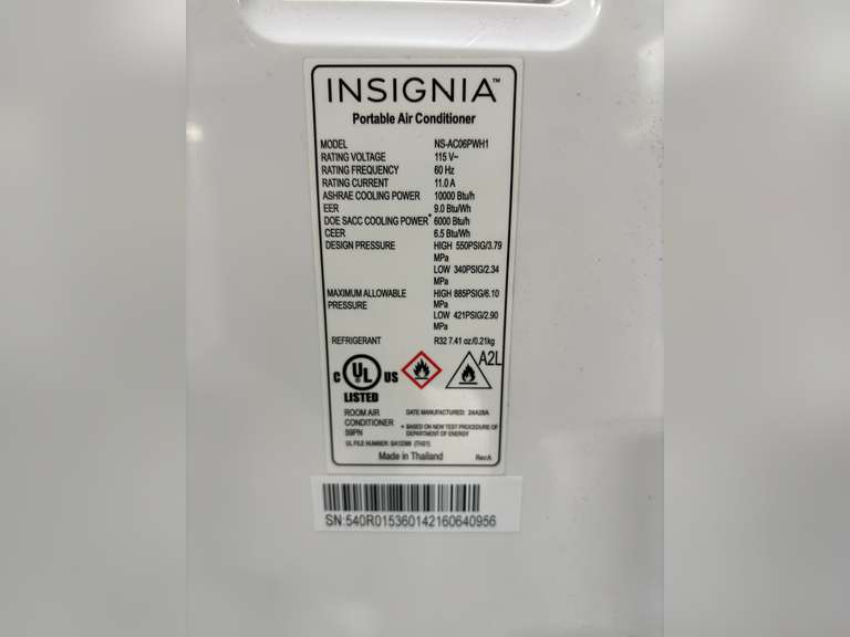 Insignia Portable Air Conditioner