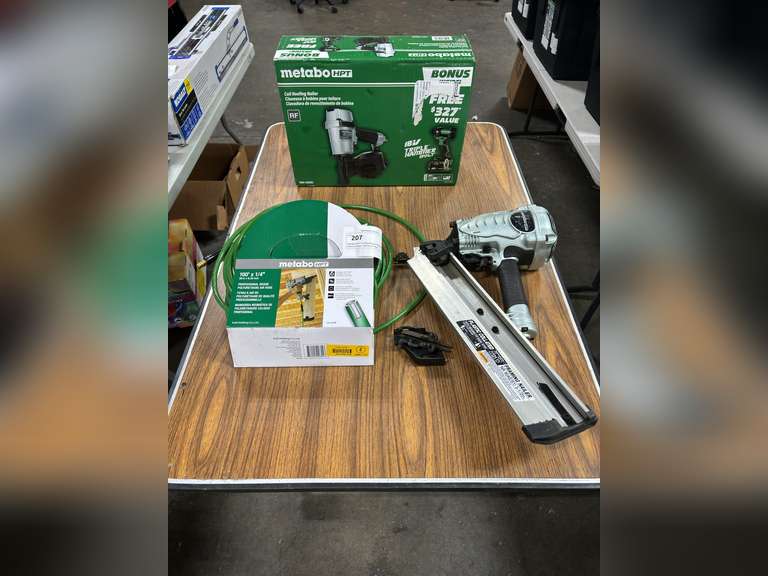 Metabo HPT Coil Roofing & Framing Nailer w/Extra Polyurethane Air Hose
