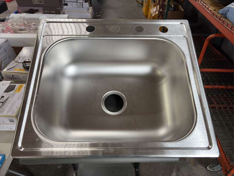 Elkay Dayton 22"x25" Stainless Steel Single Bowl Drop-In Kitchen Sink