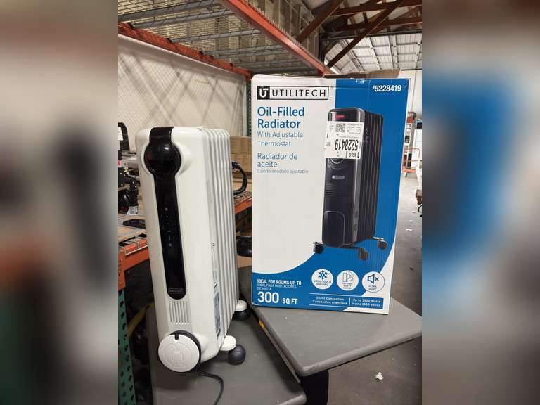 (2) Utilitech Oil Filled Radiator Heaters w/ Thermostat - Heats up to 300sq ft.