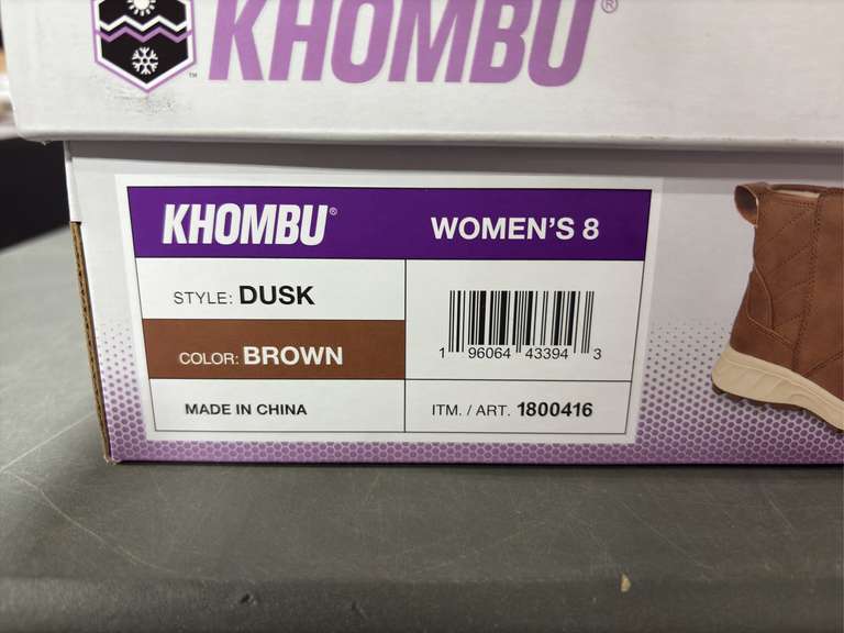 (3) Pairs Khombu Dusk All Weather Ankle Boots -Women’s Brown Size 8-