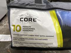 CORE Equipment 10 Person Lighted Instant Cabin Tent with Awning
