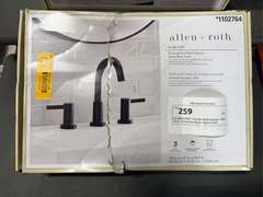 (2) Allen Roth Chesler Bath Faucets - Nickel Finish & Harlow Black Matte Finish