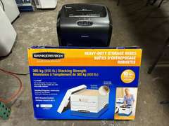 Fellowes 1800MC Paper Shredder & 10pk Heavy Duty Bankers Storage Boxes