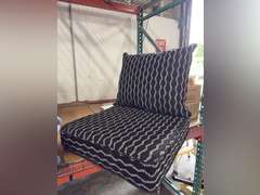 Origin 21 25”x25” 2pc Black Helix Jacquard Deep Seat Cushion Set