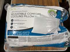 White Sheet Set with Gel Memory Foam 2-Pack Pillows