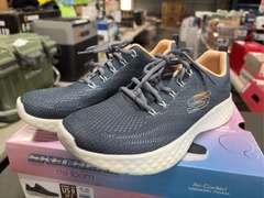 (2) Pairs Sketchers Lite Foam Running Shoes - Women’s Black & Blue Size 8 & 9 -