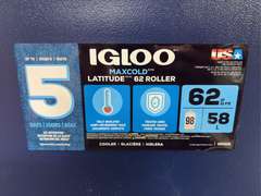 Igloo MAX-Cold Latitude 62qt Roller Cooler