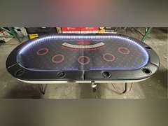 Barrington 10-player Poker Table w/ LED Lights & Cover *NIB/Open Box