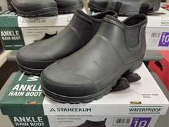(3) Pairs Staheekum Ankle Waterproof Rain Boots -Men’s Black Size 10-