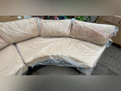 TK CLASSICS BLACK WICKER HALF CIRCLE PATIO COUCH *NIB