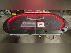 Barrington 10-player Poker Table w/ LED Lights & Cover *NIB/Open Box