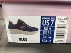 (2) Pairs Sketchers Air Cooled Lite Foam - Women’s Black & Blue Size 7 -