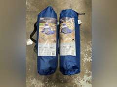 (2) RIO Swinging Hammock Chairs - Blue & White