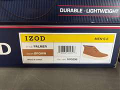 (4) Pairs IZOD Palmer Lace Up Chukka Boots -Men’s Brown Size 8-