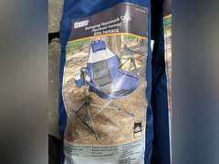 (2) RIO Swinging Hammock Chairs - Blue & White