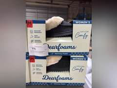 (4) Pairs Dearfoam Clog Style Slippers -Women’s Black Size Medium 7/8-