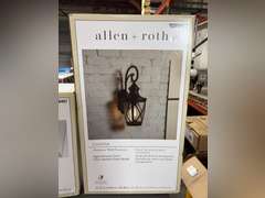Allen Roth Castine Outdoor Wall Lantern & Allen Roth 13” LED Flushmount Light