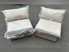 (2) TK CLASSICS SINGLE PIECE SECTIONAL OUTDOOR SOFAS