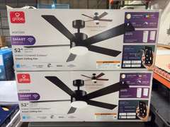 (2) Globe Dayton 52” Smart Wi-Fi Indior Ceiling Fans - 6 Speed, 5500 CFM
