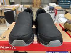(3) Pairs Gerry Moc II Slip Ons -Mens (2) Brown Size 9 & (1) Black Size 9-