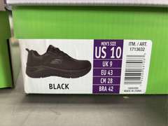 (2) Pairs Sketchers Arch Comfort - Men’s Black & Gray Size 10 -