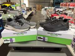 (2) Pairs Sketchers Arch Comfort - Men’s Black & Gray Size 10 -