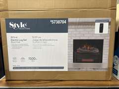 Style Electric Fireplace Log Ser 20.5” & Utilitech Infrared Cabinet Heater w/ Thermostat