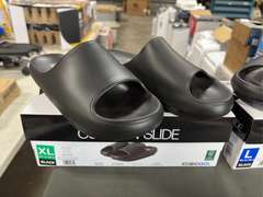 (4) Pairs Cushion Slide Ons -Unisex Black Sizes M/ L/ (2) XL-