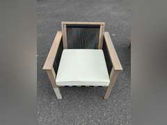 TK Classics - 2 Arm Chairs & 1 Planked Coffee Table Set *NIB