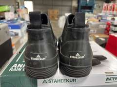 (3) Pairs Staheekum Ankle Waterproof Rain Boots -Men’s Black Size 10-