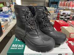 (2) Pairs Staheekum Waterproof Snow Boots -Men’s Black Size 10-