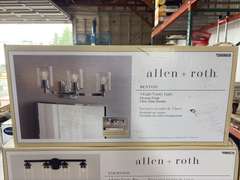 Allen Roth Benton 3-Light Vanity Bar, (2) Emerson 4-Light Vanity Bars